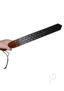 Prowler Red Leather And Wood Studded Paddle - Black/brown